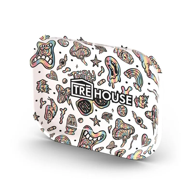 Tre House Metal Rolling Tray rullebrett hvit – metall