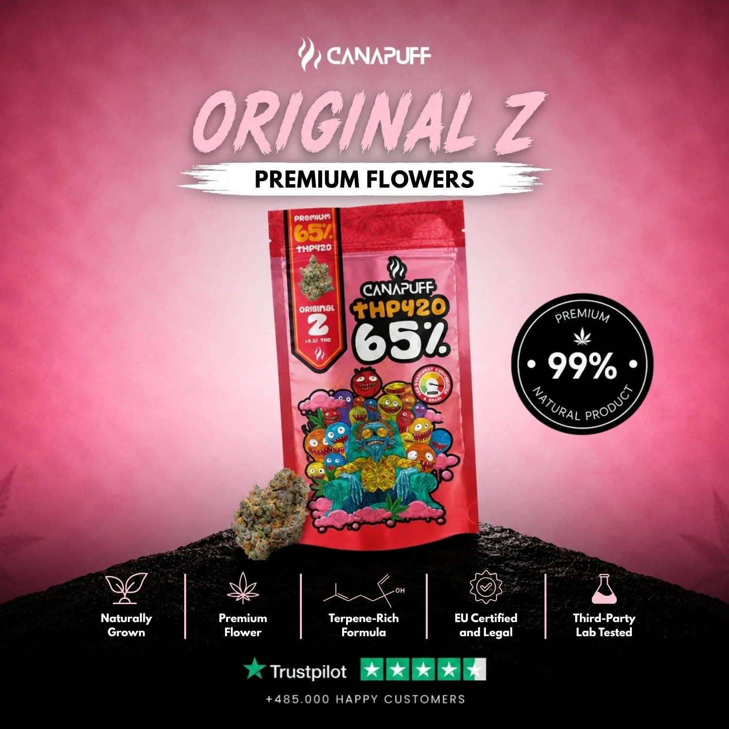 Canapuff Original Z THP420 blomst 1g bær og sitrus