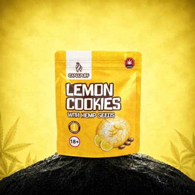 Canapuff Lemon Cookies kjeks hampefrø 1 stk