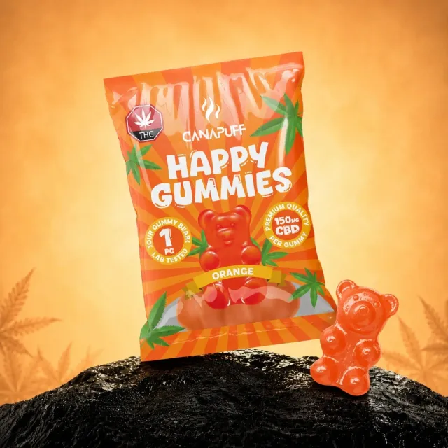CANAPUFF CBD Gummies Orange vingummi appelsin 1 stk søtsyrlig