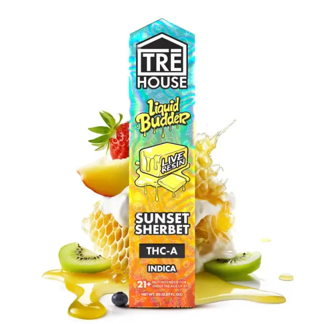 TRE HOUSE Sunset Sherbet Live Resin vape 2g indica