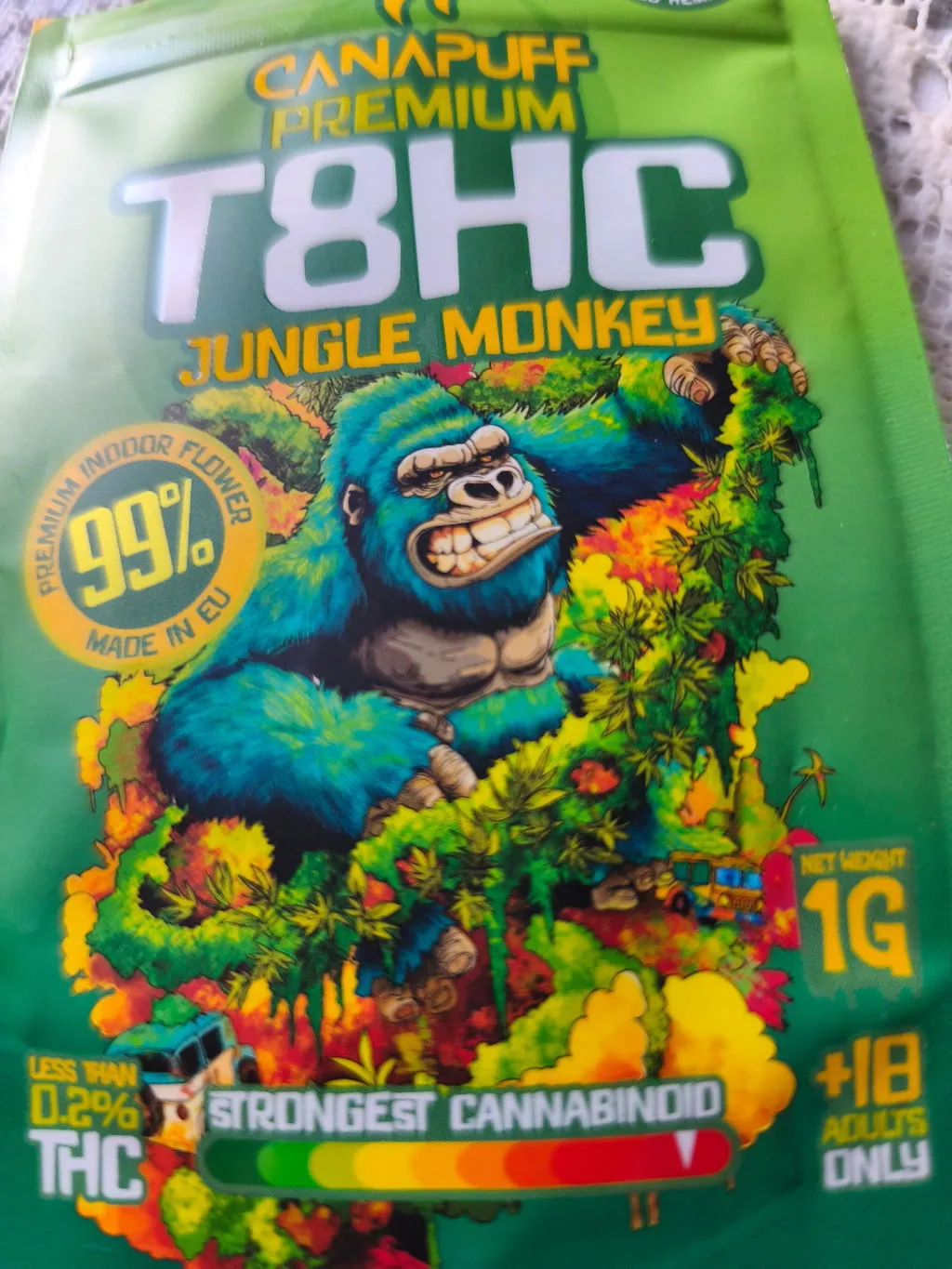 Canapuff T8HC Jungle Monkey topskudd 1g sitrus