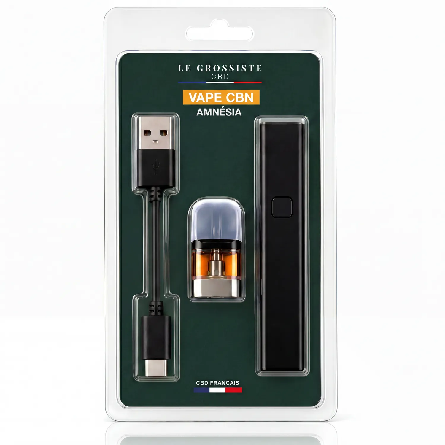 LeGrossiste Amnesia CBN vape-penn 1 ml oppladbar