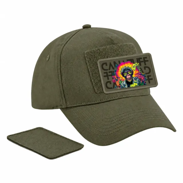 Canapuff Atomic Monkey caps grønn bomull