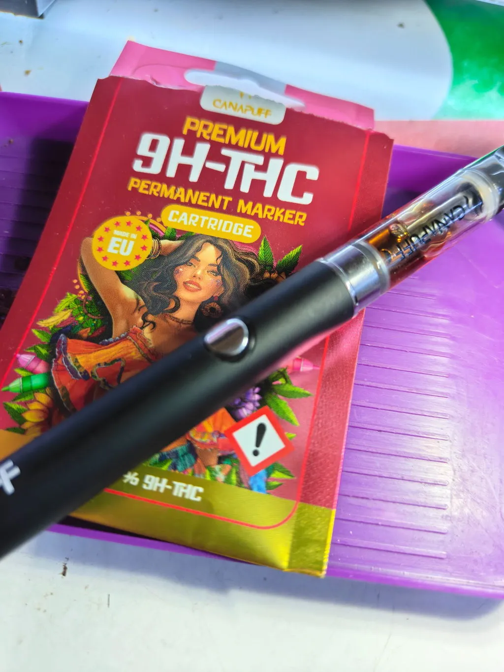 Canapuff Permanent Marker 9H-THC vapepatron 95% 1 ml