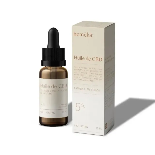Hemeka CBD-olje 5% uten THC mild startdose