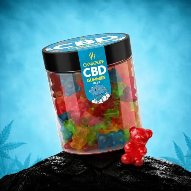 Canapuff Rest CBD Gummies vingummi kveld