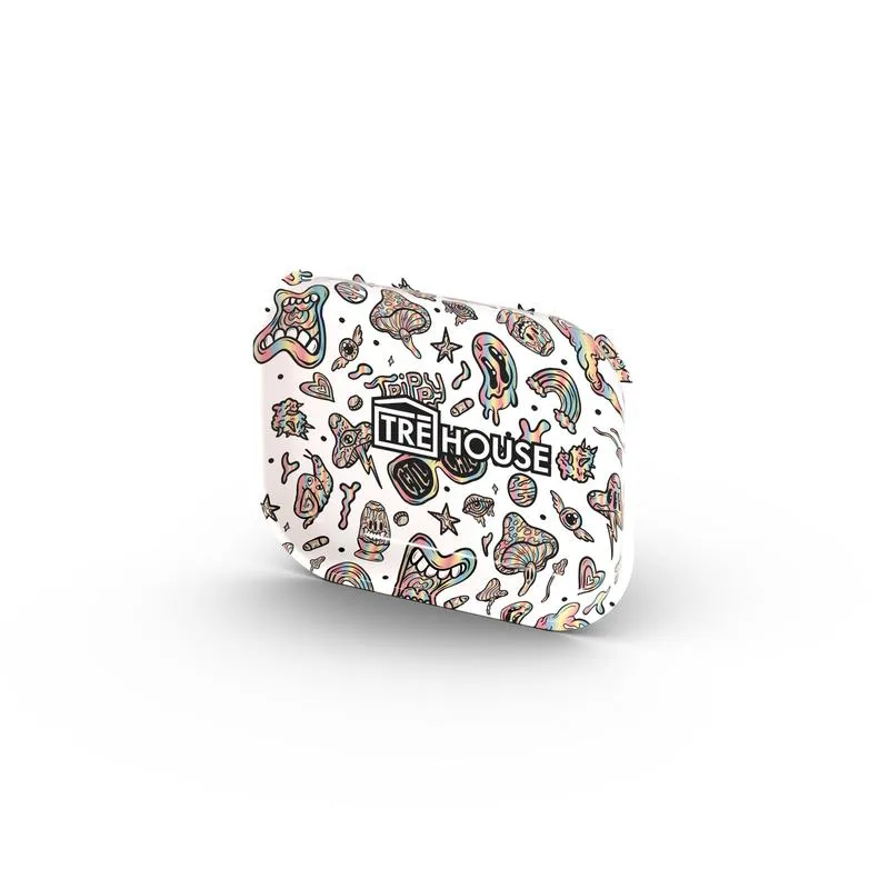 Tre House Metal Rolling Tray rullebrett hvit – metall