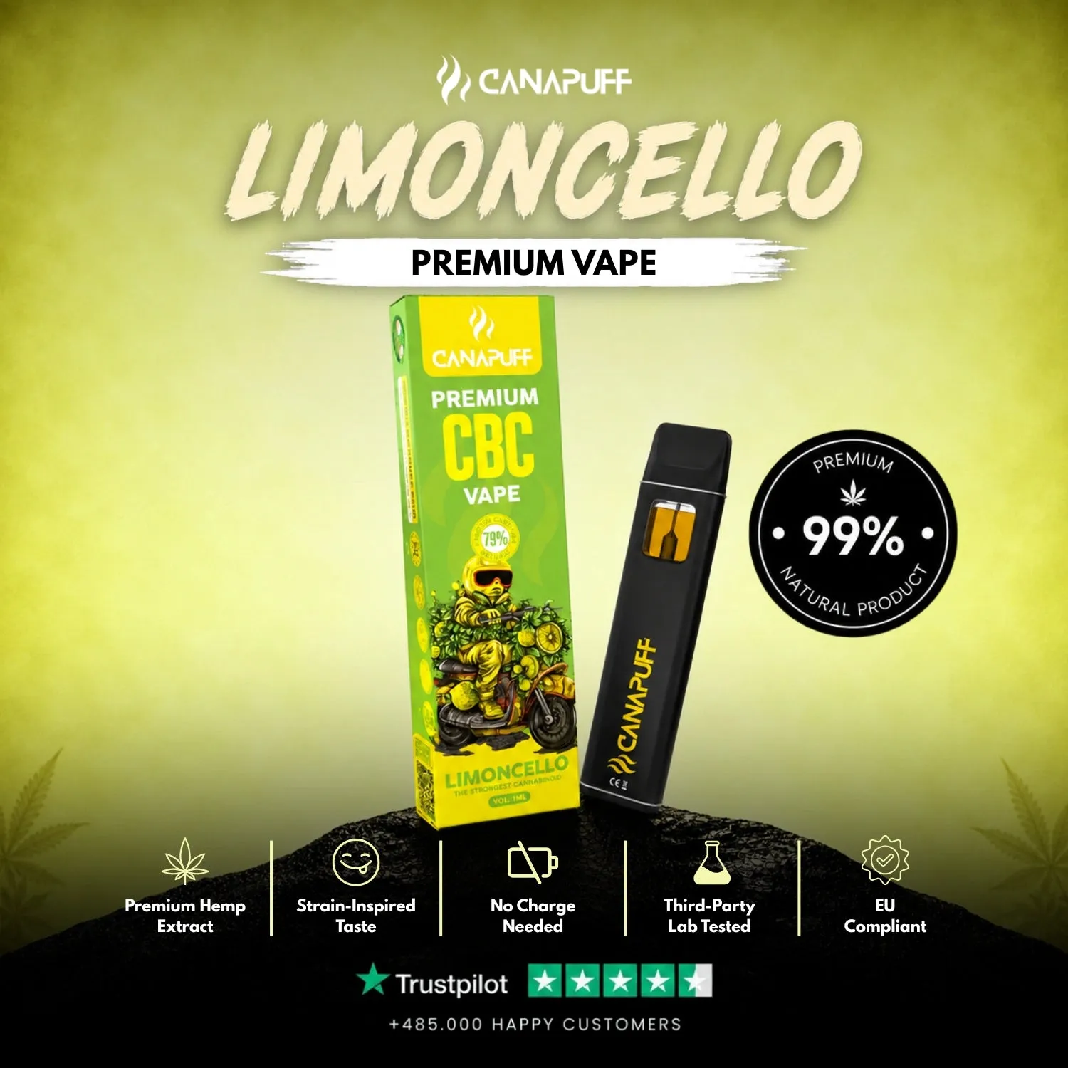 Canapuff CBC Limoncello vape 1 ml 79%