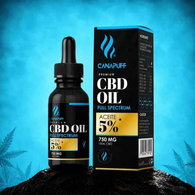 Canapuff CBD fullspekter olje 5% 15ml mild