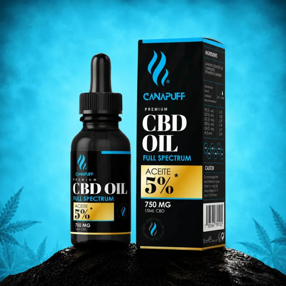 Canapuff CBD fullspekter olje 5% 15ml mild