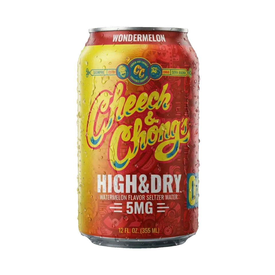 Cheech & Chong High & Dry Wondermelon THC-seltzer 6-pack 30 mg