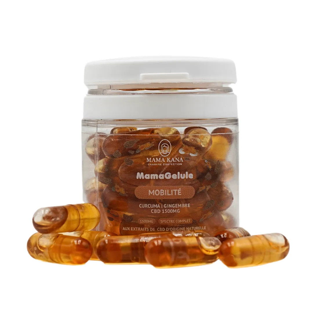 Mama Kana Mobilitet 1500mg CBD-kapsler gurkemeie 30 stk