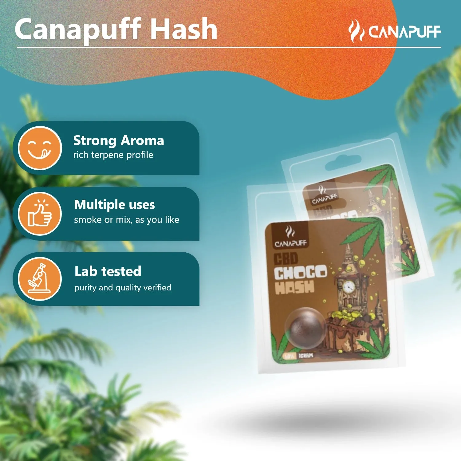 Canapuff Choco CBD-hasj 60% sjokolade