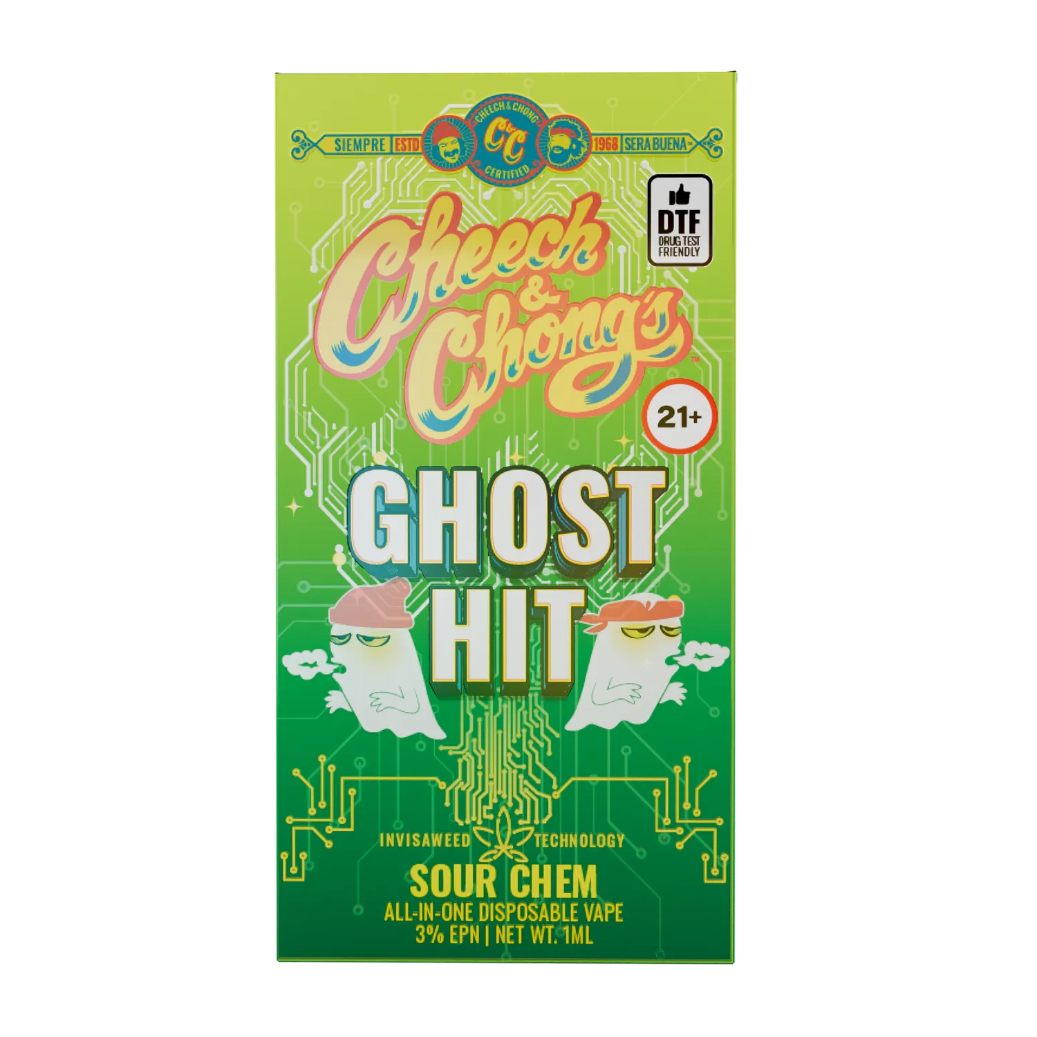 Cheech & Chong Ghost Hit vape Sour Chem sativa