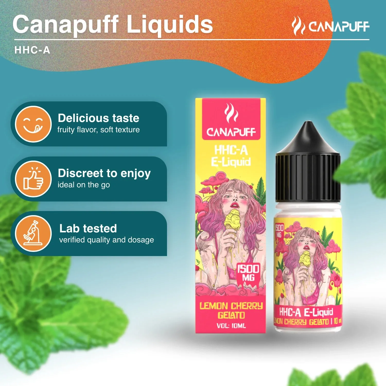Canapuff HHC-A Liquid Lemon Cherry Gelato 1500 mg