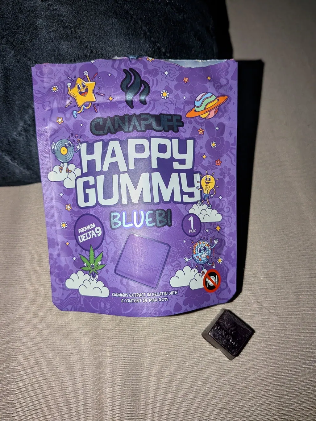 Canapuff Happy Gummy Bluebi vingummi 1 stk Delta 9