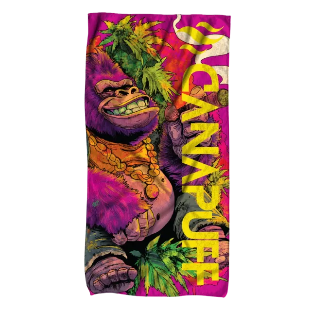 Canapuff Gorilla Kush håndkle 145x70 cm mikrofiber