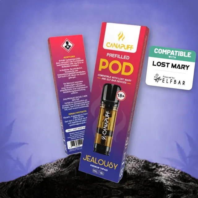 Canapuff THP420 Jealousy pod 1 ml fruktig