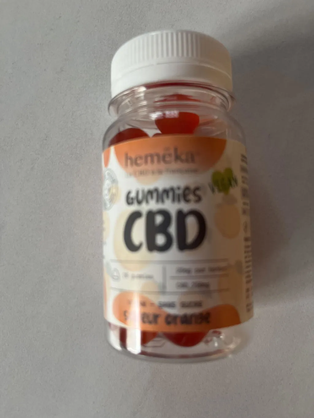 Hemeka Orange CBD-gummies 10 mg 25 stk fruktig uten THC