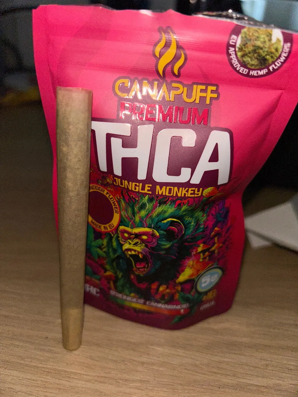 Canapuff Jungle Monkey THCA blomst 1 g jordlig