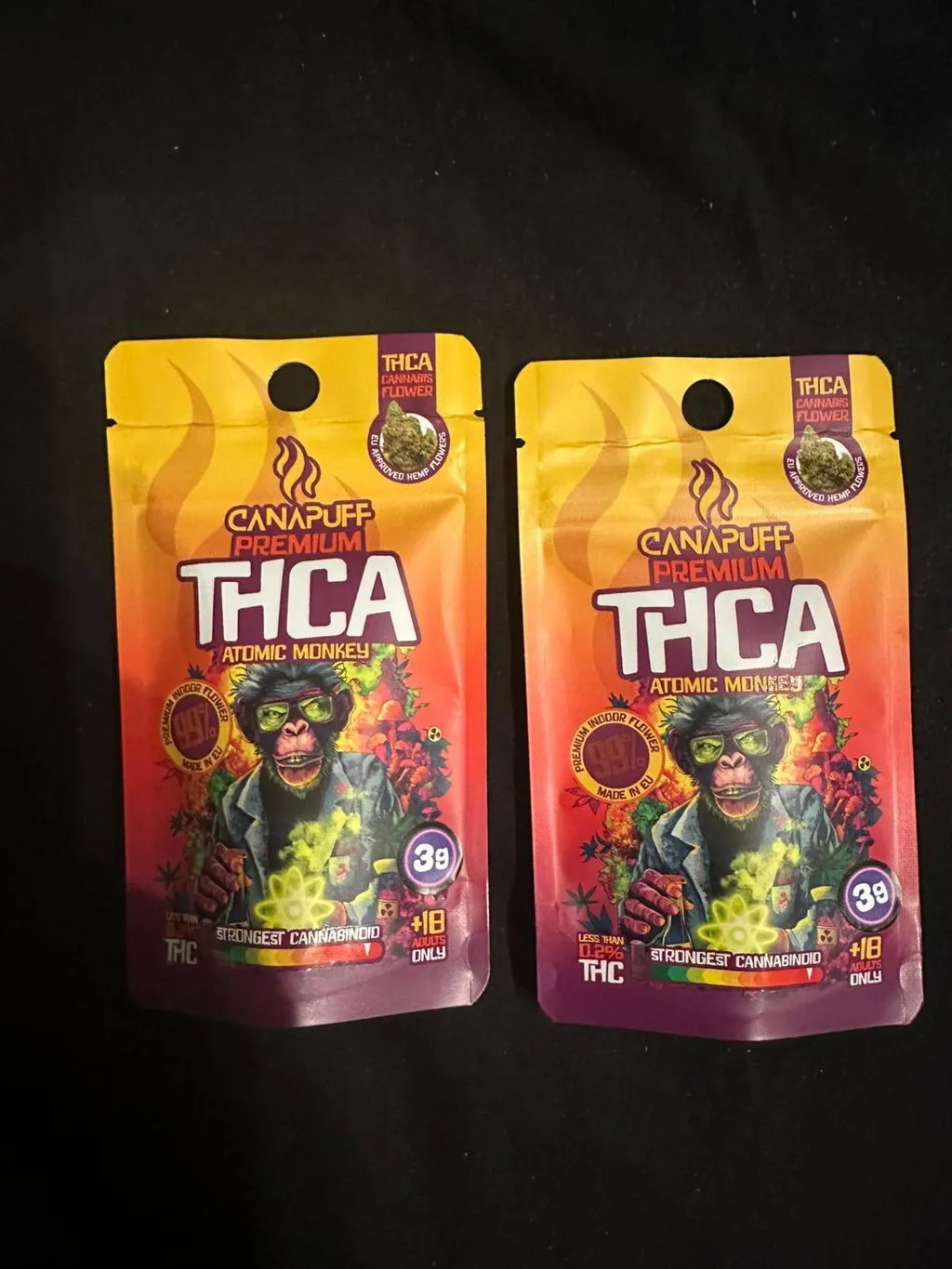 Canapuff Atomic Monkey THCA topskudd 1 g 99 %
