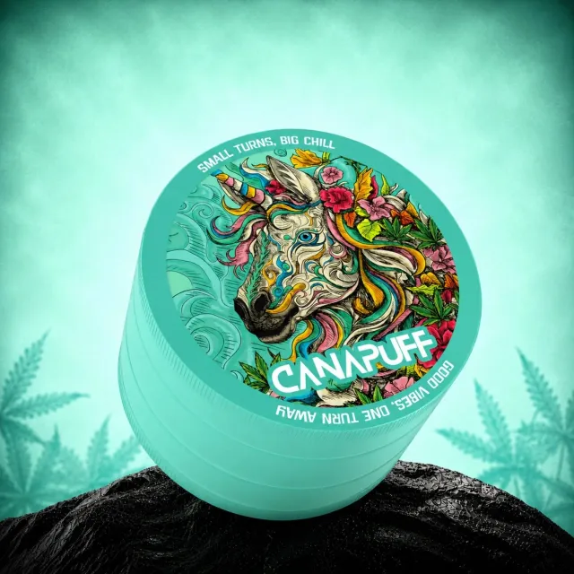 Canapuff Unicorn Piss kvern metall 60 mm 4-delt