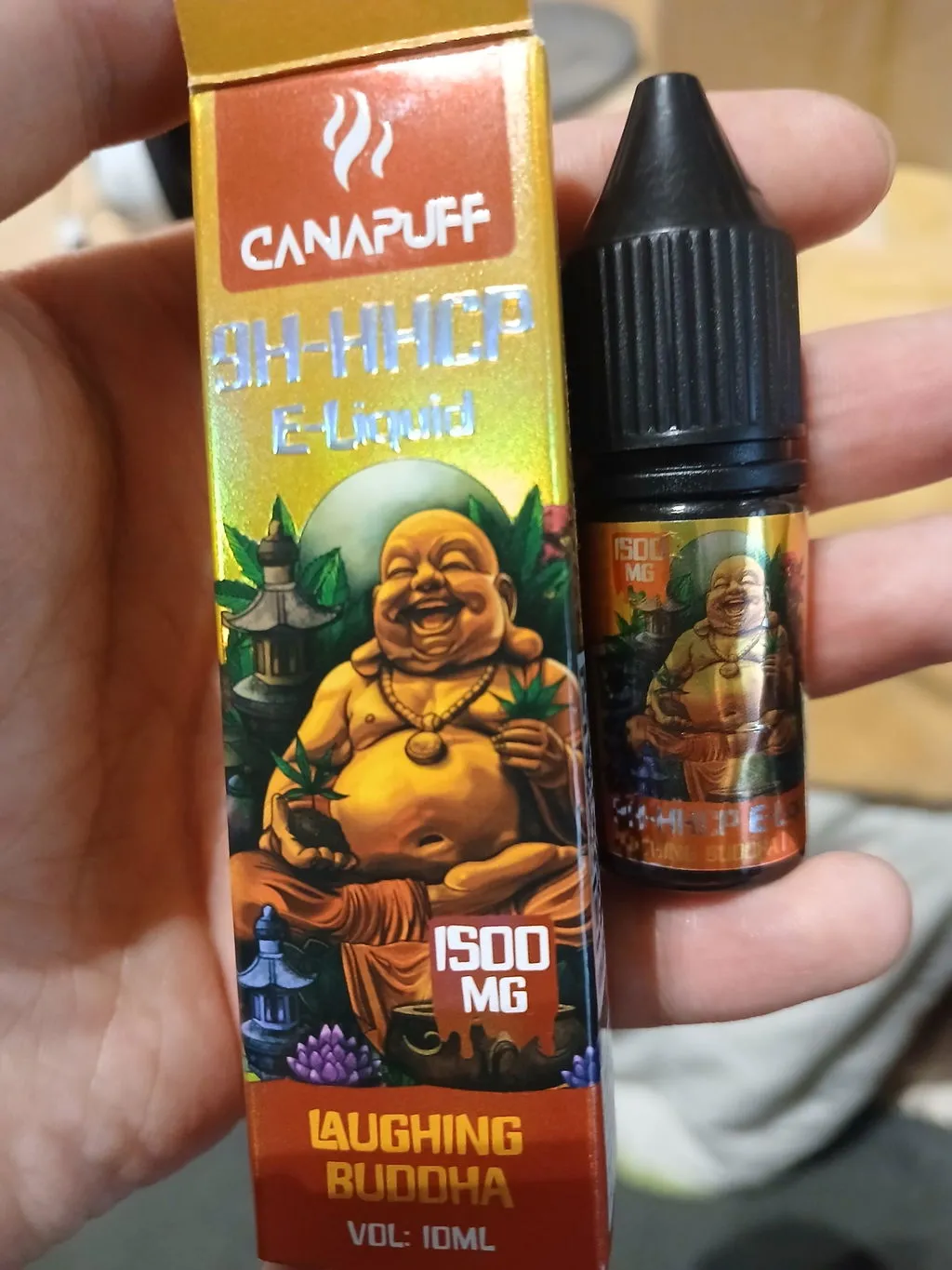 Canapuff 9H-HHCP Laughing Buddha væske 10 ml 1500 mg krydret
