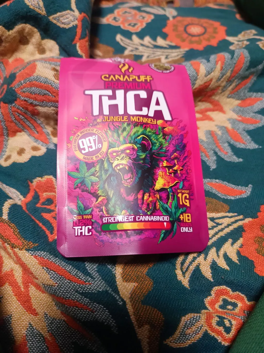 Canapuff Jungle Monkey THCA blomst 1 g jordlig
