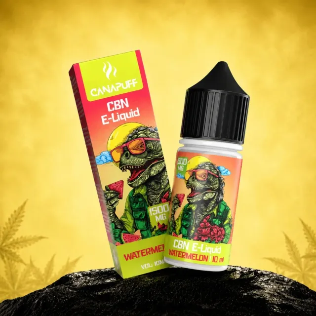 CanaPuff CBN Liquid Watermelon e-væske 1500 mg søt