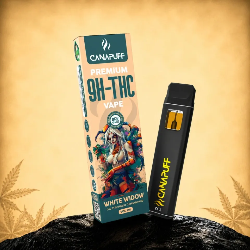 Canapuff 9H-THC White Widow 95% vape 1ml jordaktig
