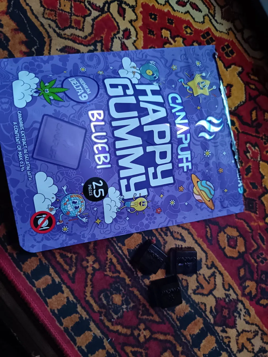 Canapuff Happy Gummy Bluebi vingummi 1 stk Delta 9