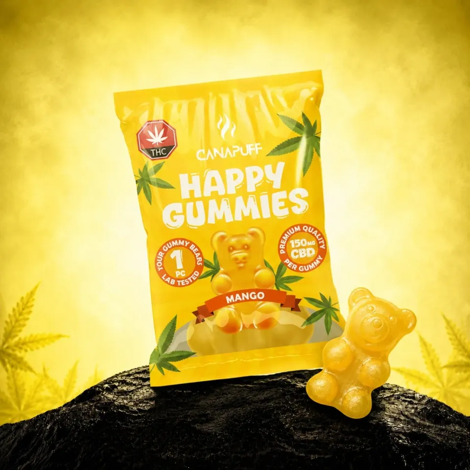 CANAPUFF CBD Gummies Mango vingummi mango 1 stk tropisk