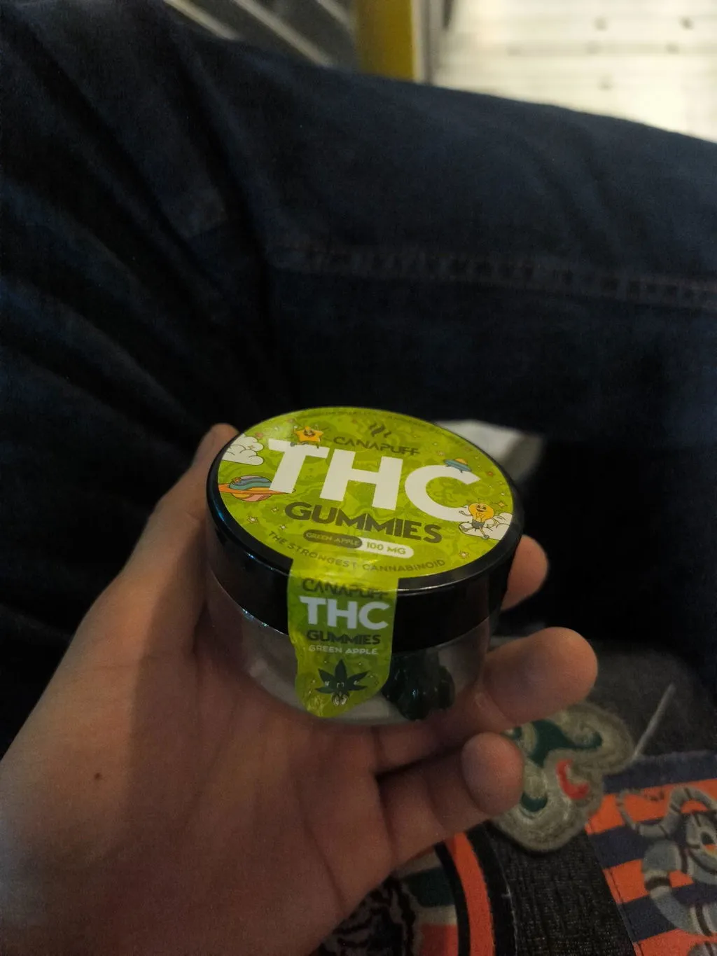 CanaPuff THCv Gummies grønt eple 10 stk syrlig
