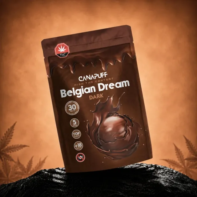 Canapuff Happy Chocolate Bitter sjokolade 5 stk mørk