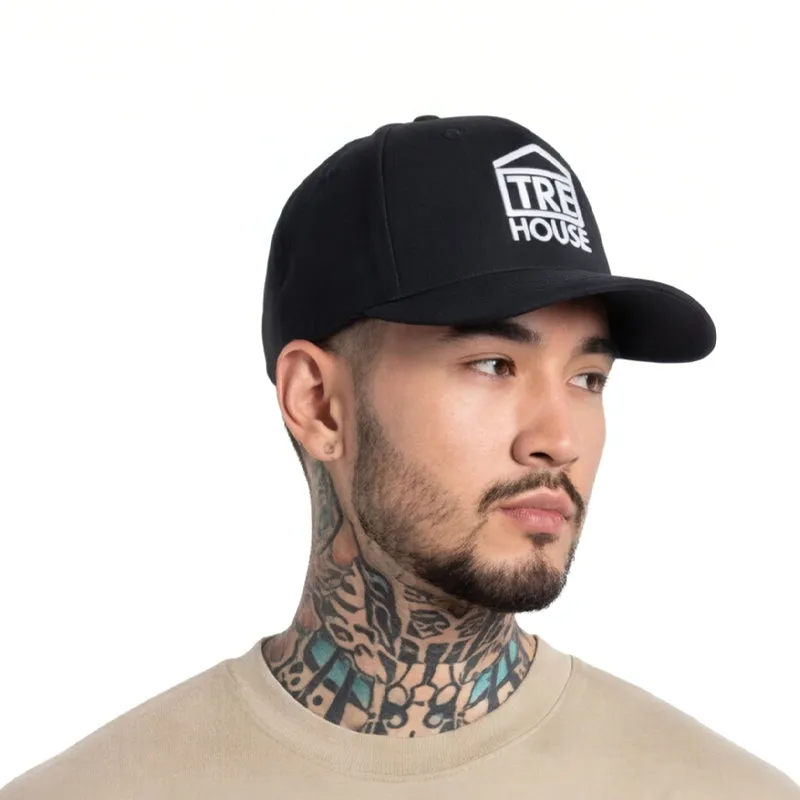 TRE HOUSE Classic Logo Snapback caps svart justerbar