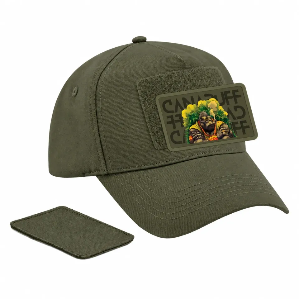 Canapuff Gorilla Power caps grønn bomull snapback