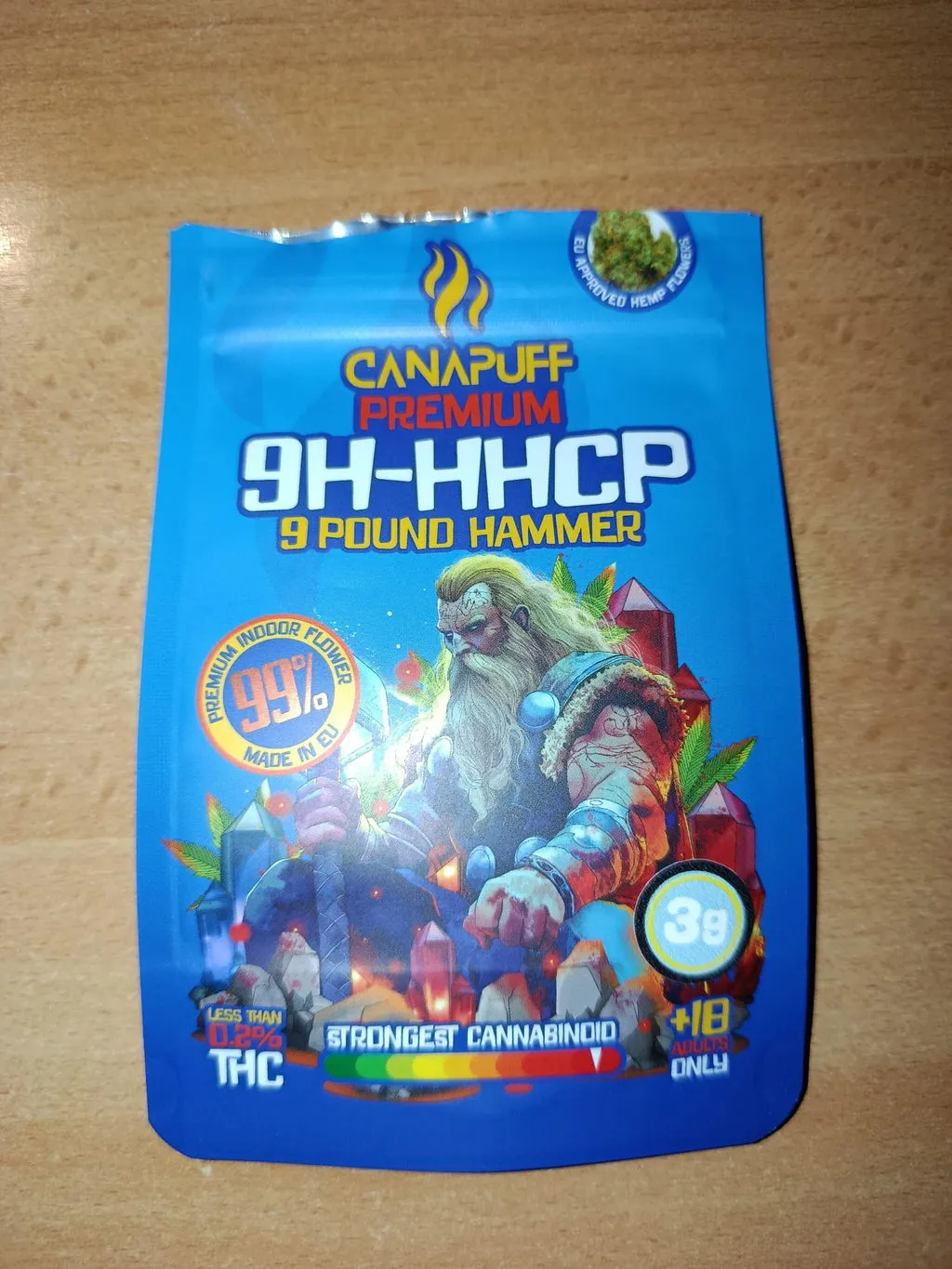 Canapuff 9 Pound Hammer 9H-HHCP topskudd 1g sitrus