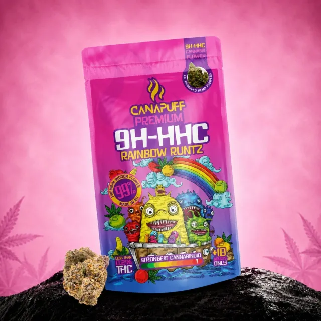 Canapuff Rainbow Runtz 9H-HHC blomster 1g frukt