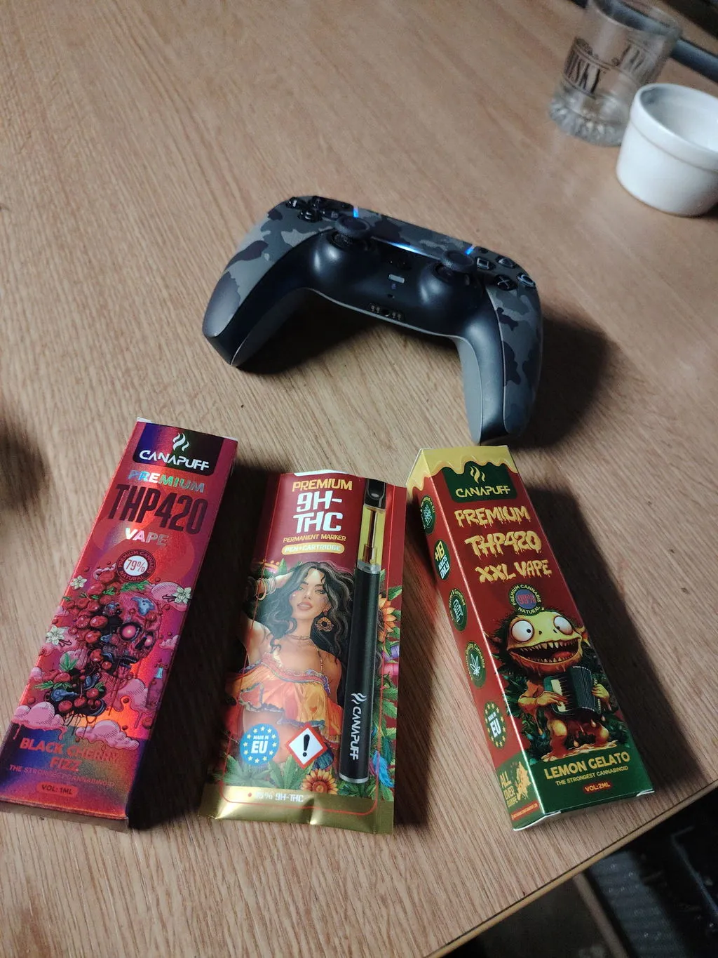 Canapuff THP420 vape Black Cherry Fizz 79% 1 ml kirsebær