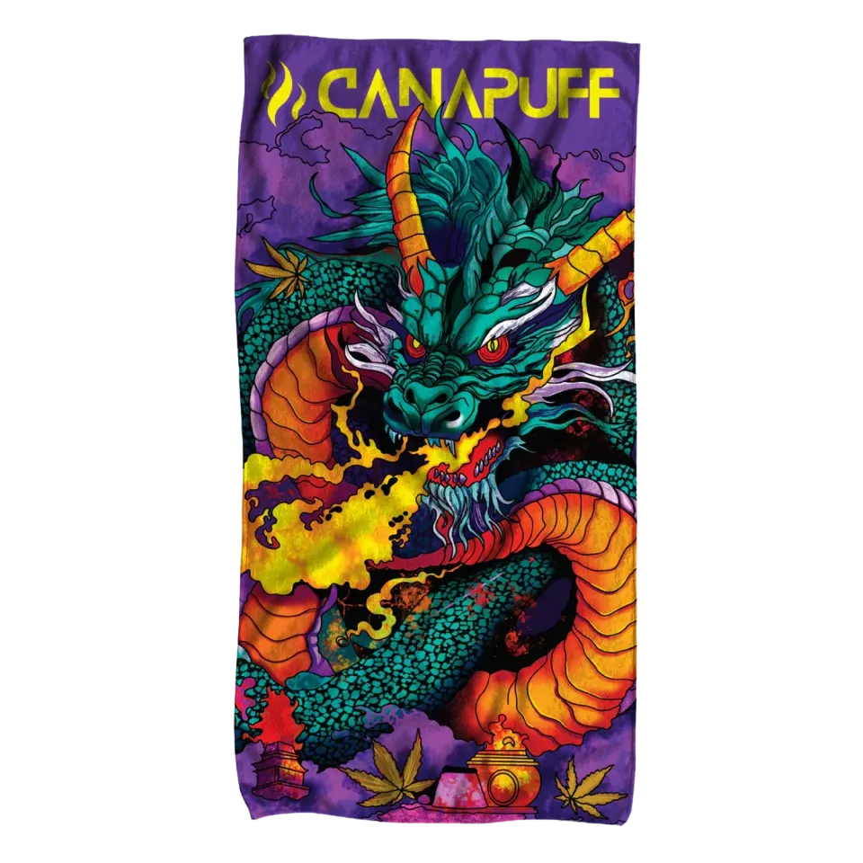 Canapuff Extreme Dragon håndkle 145x70 mikrofiber bomull