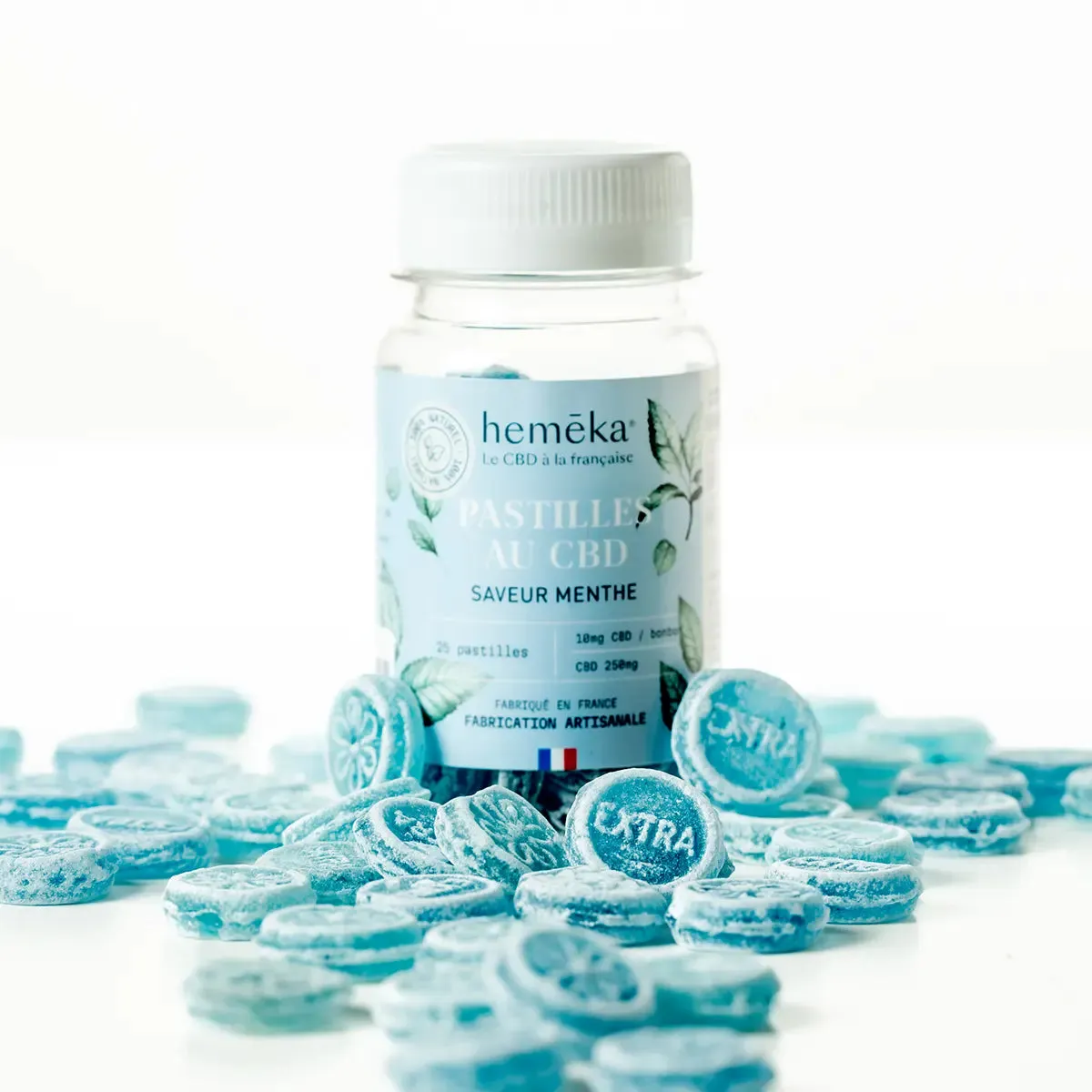 Hemeka Mynte 10 mg CBD-pastiller 25 stk frisk