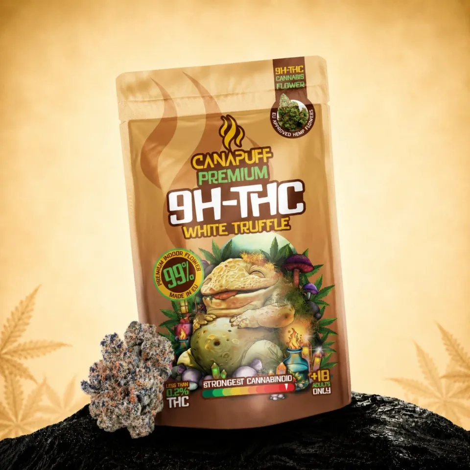 Canapuff 9H-THC White Truffle 99% blomster 1g moskus