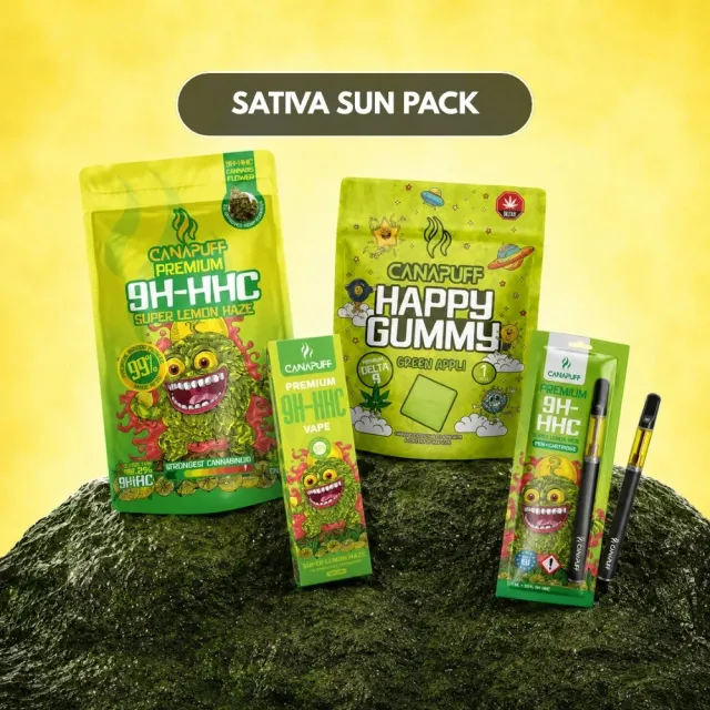 Canapuff Super Lemon Haze Sativa Sun pakke bundle sitrus