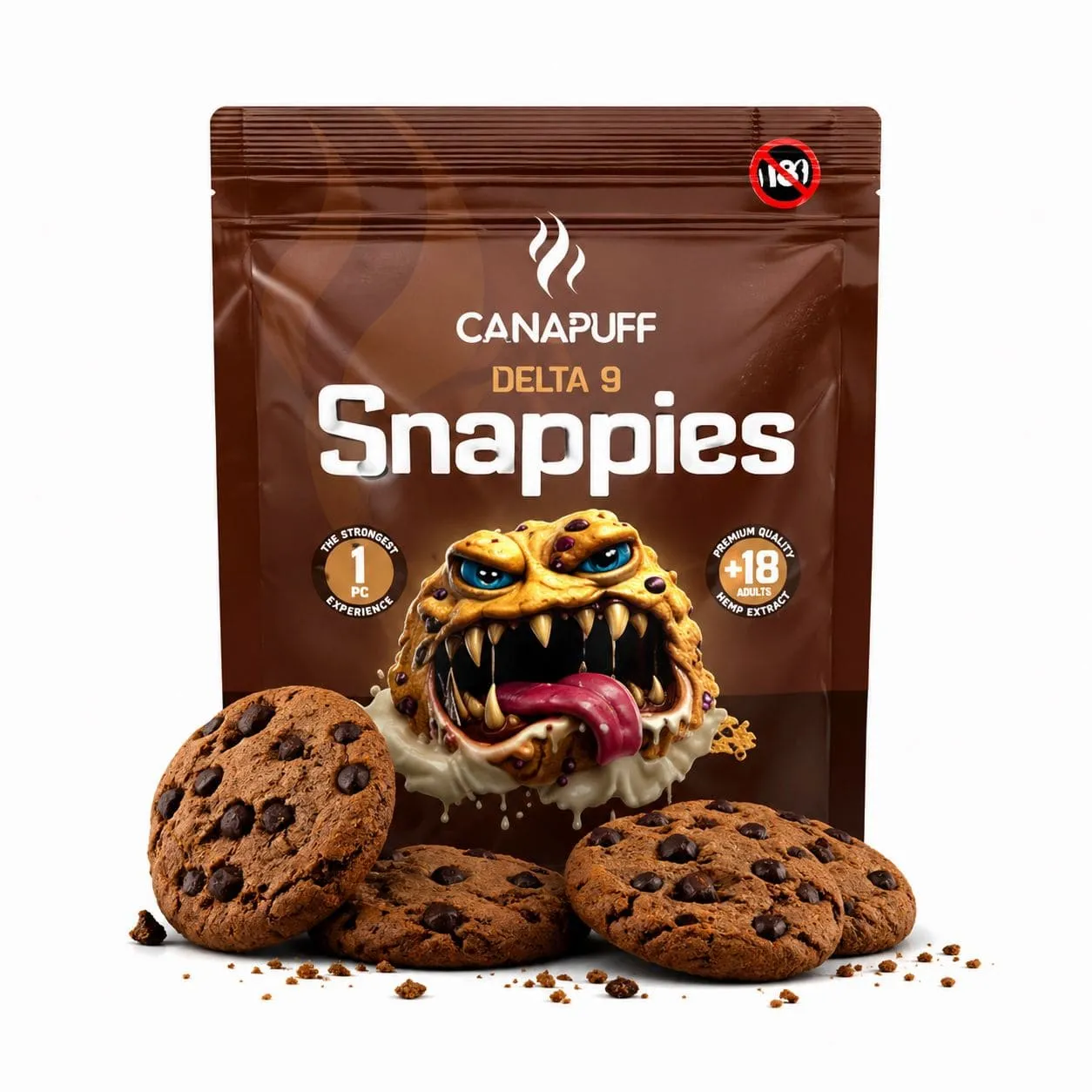 Canapuff Happy Snappies spiselig THC 1 pakke