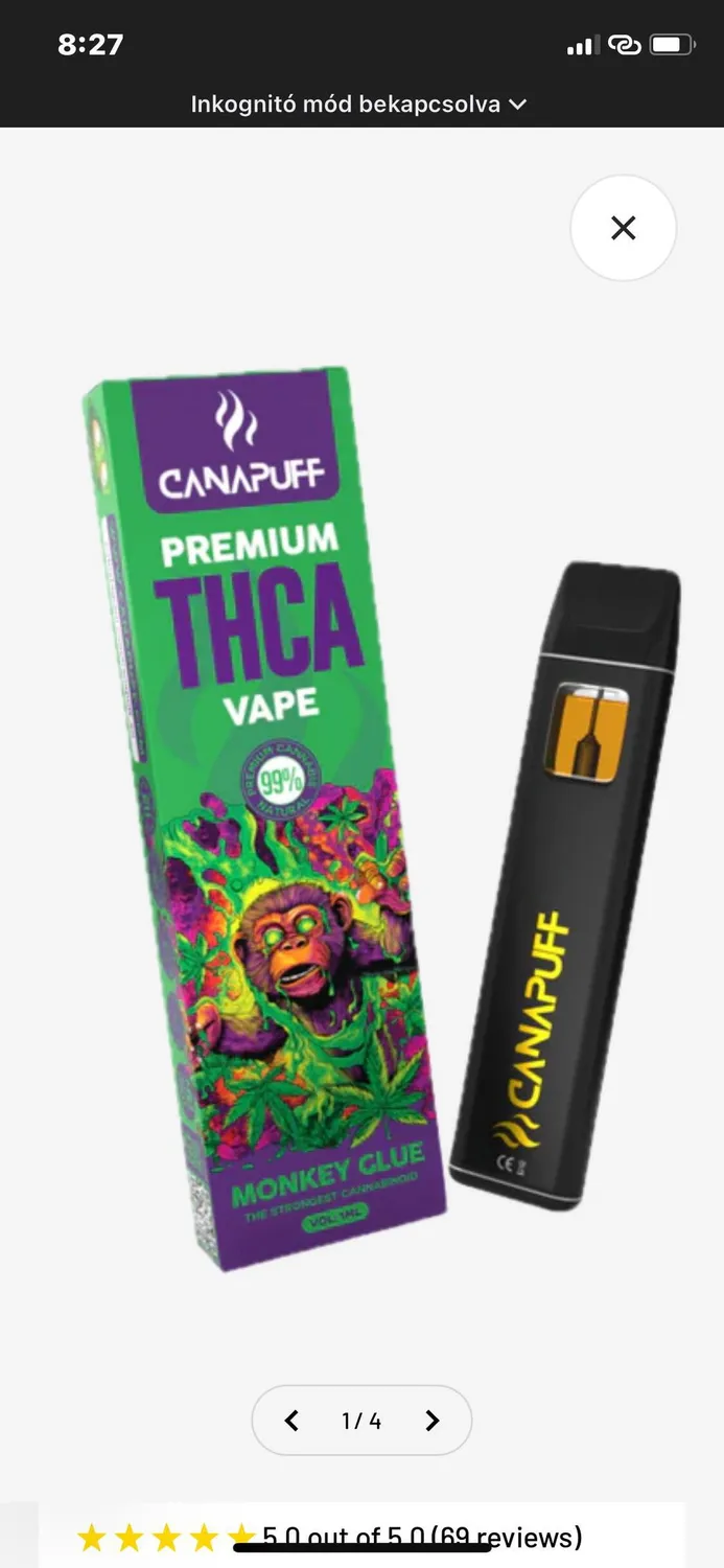 Canapuff THCA Monkey Glue vape 1 ml 99%