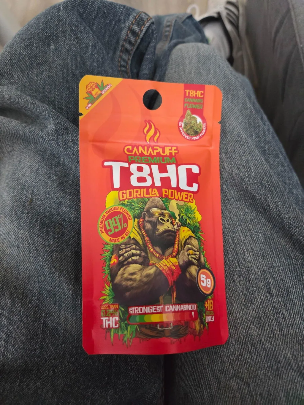 CANAPUFF Gorilla Power T8HC topp-skudd 1g fruktig