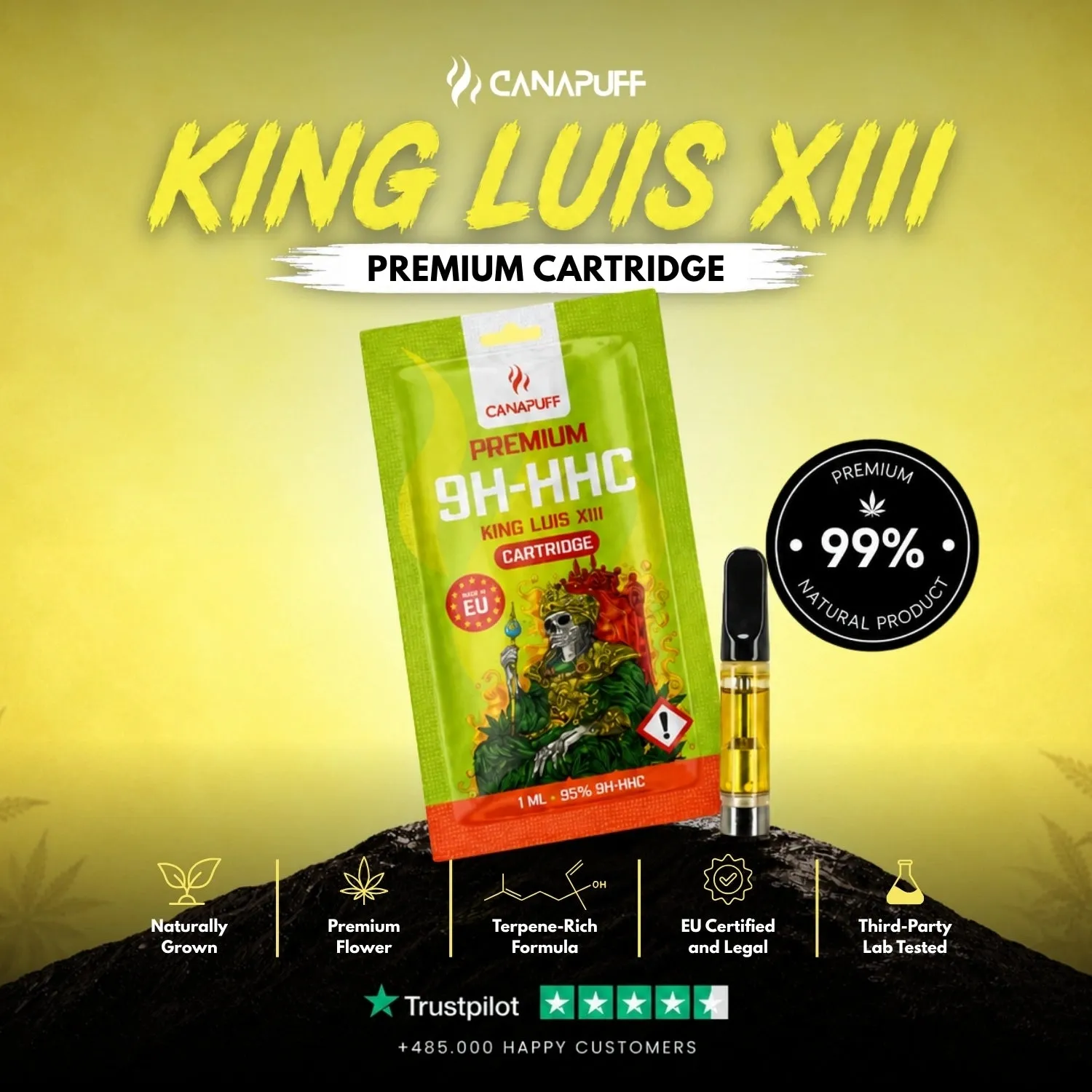 Canapuff King Luis XIII 95% 9H-HHC-patron furu