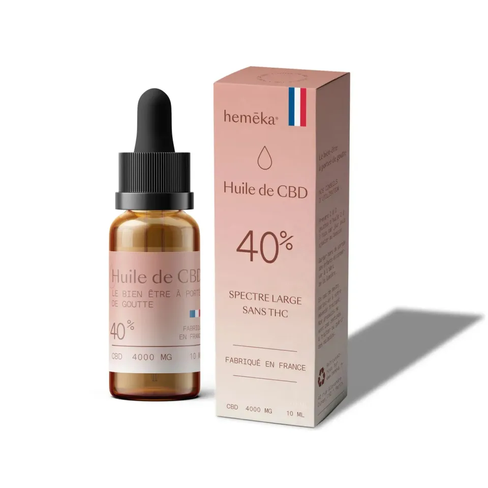 Hemeka CBD-olje 40% 10 ml uten THC bredspektret