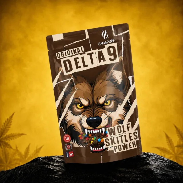 Canapuff Happy Wolf Skittles Power brownie sjokolade